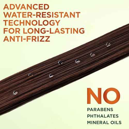 Garnier Fructis Sleek and Shine Sleek and Stay Hair Serum for Frizzy, Dry Hair, Heat Protectant Formulated with Alpha Silane, 1.7 Fl Oz(Packaging May Vary)