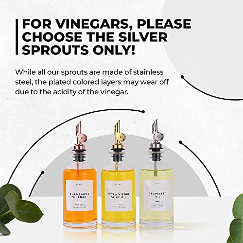 Molimoli Olive Oil Dispenser Bottle for Kitchen, Oil Dispenser w. Weighted Pourer, Glass Bottle Dispenser for Kitchen, Olive Oil Cruet, Glass Olive Oil Bottle | 350ml, Set of 1