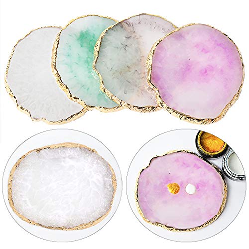 Pink Resin Nail Art Palette - Mixed Color Nail Polish Painting Palette 3#