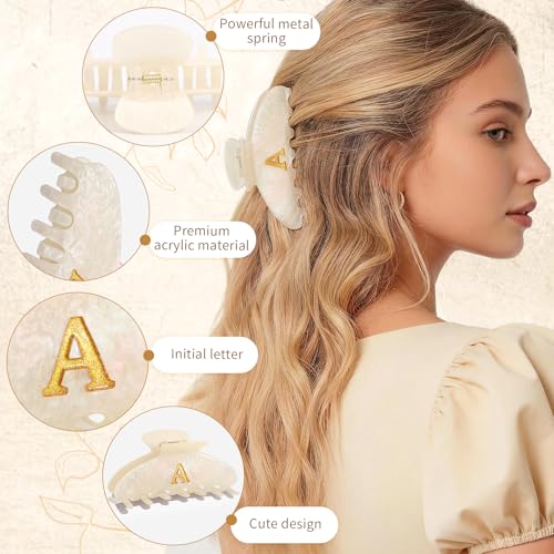 Initial Claw Clips - Personalized Letter Hair Clips for Women
