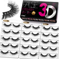 Eliace 3D Mink False Eyelashes 15 Pairs - Wispy Cat Eye Lashes