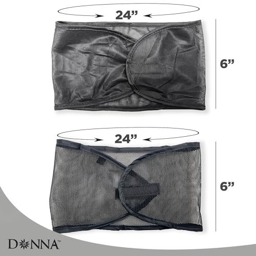 DONNA Satin & Mesh Wrap 2-Pack – Adjustable Head Wraps