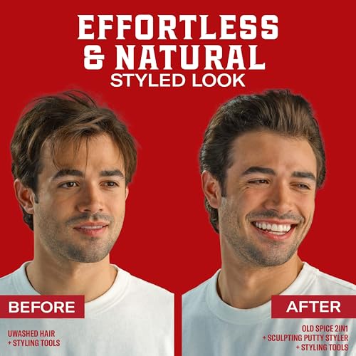 Old Spice Sculpting Putty for Men, Healthy & Strong with Vitamin E & Biotin, Men's Hair Styling Putty, High Hold, Matte Finish, 2.22 oz