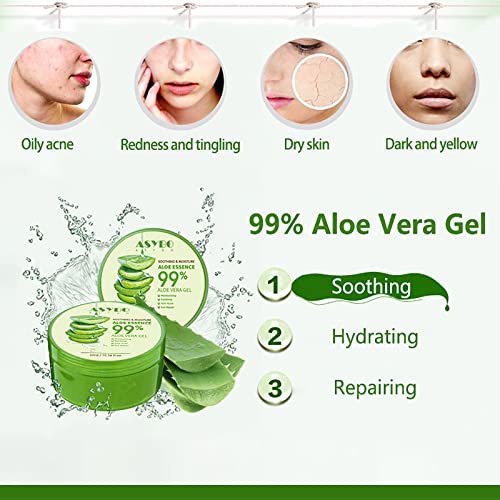 300 ML Aloe Vera Gel ? 99% Organic Pure Aloe Vera Hydrating Moisturizer, Natural Aloe Cream for Dry Skin, Sunburn, Acne