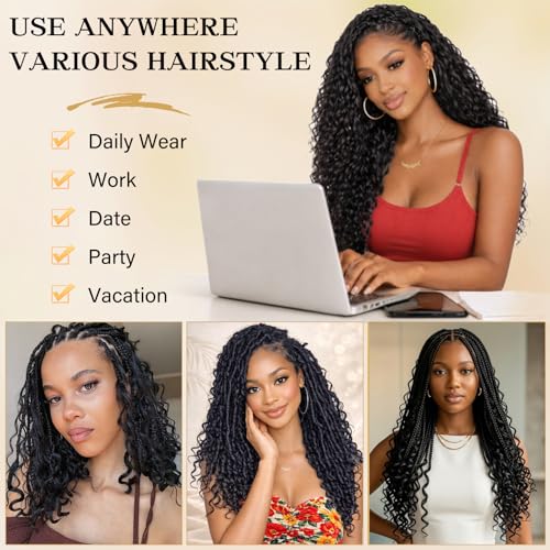 18" Feather Crochet Hair for Black Women - 100 Strands Deep Wave
