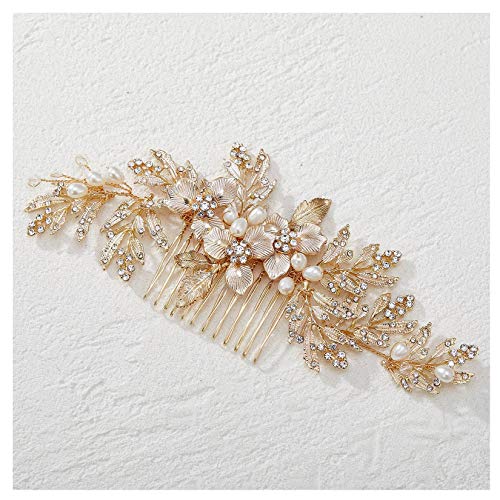 SWEETV Handmade Bridal Hair Comb with Rhinestones