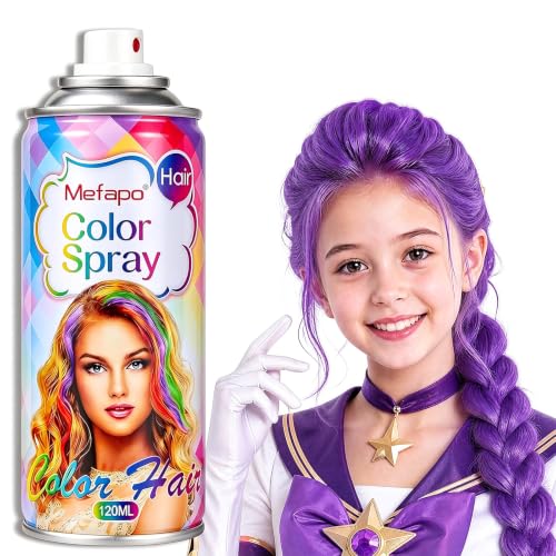 Purple Hair Spray Color Temporary for Kids Women Men, Washable