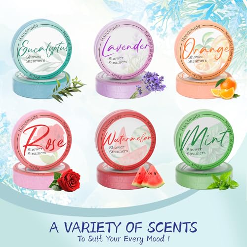 Aromatherapy Shower Steamers - 8 Pack Natural Essential Oils for Relaxation