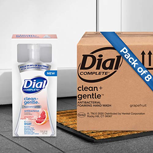 Dial Complete Antibacterial Foaming Hand Wash - Grapefruit Scent, 7.5 Fl Oz, Pack of 8
