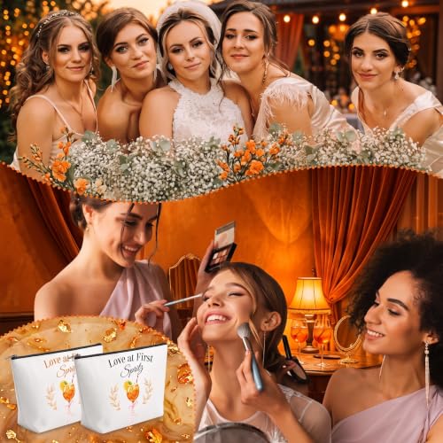Chunful 9 Pcs Love at First Spritz Bridal Shower Makeup Bags