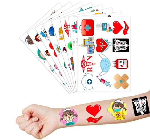 96 PCS Nurse Temporary Tattoos - Medical Theme Party Favors