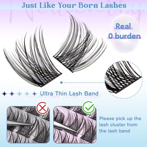 Cluster Lashes Wispy C-Curl DIY Eyelash Extensions 10-16MM