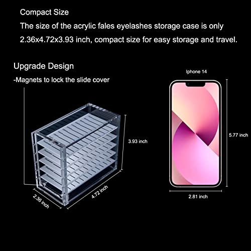 5-Layer Lash Extension Storage Organizer with Magnetic Cover