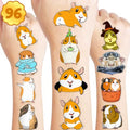 96 Guinea Pig & Hamster Temporary Tattoos - 8 Sheets