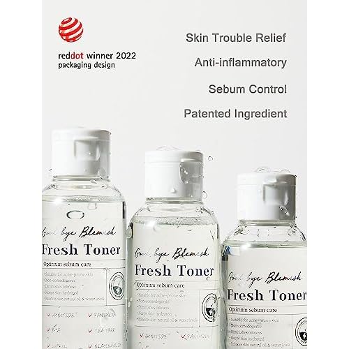 MIZON Goodbye Blemish Fresh Toner, BHA, Niacinamide for Excessive Sebum, Troubled Skin, Acne Treatment, Breakout Treatment, Korean Skincare, Acne Spot Treatment, Smooth Skin (120ml/4.05 fl. oz.)