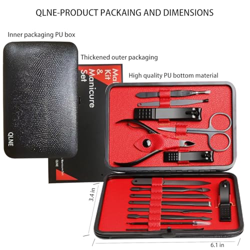 15-Piece Stainless Steel Nail Clippers Set with Case