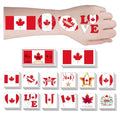 56Pcs Canadian Flag Temporary Tattoos Waterproof
