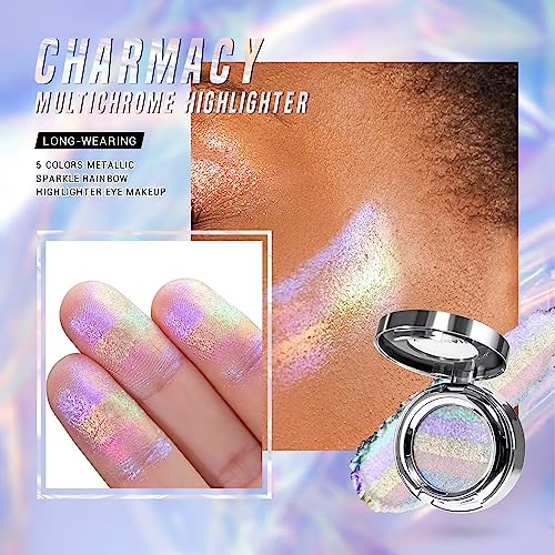 Charmacy Multichrome Glitter Highlighter Palette - Chameleon Shimmer