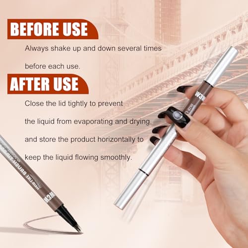 DUDUDU Dual-Ended Eyebrow Pen - Waterproof 4D Microblading Tool