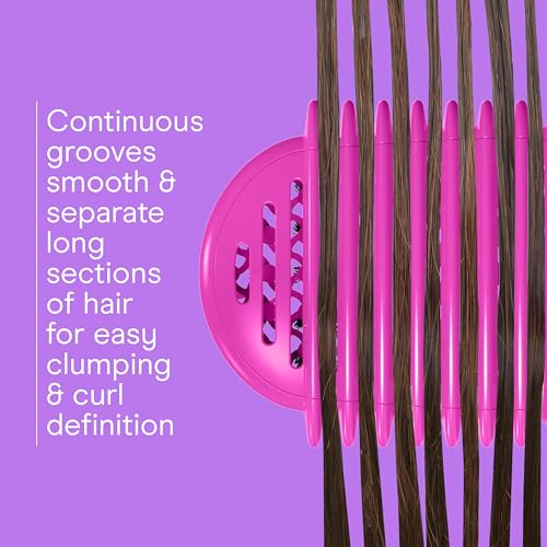 Conair Curl Define Pro Detangler Brush for Curly Hair - Hot Pink