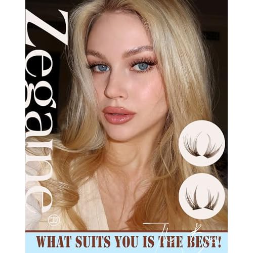 Brown Lash Clusters With Bottom Eyelash Clusters Natural Look Cluster Eyelash Extensions 300Pcs Dark Brown Wispy Lash Clusters D-Curly Individual Lashes 10-16MM by Zegaine