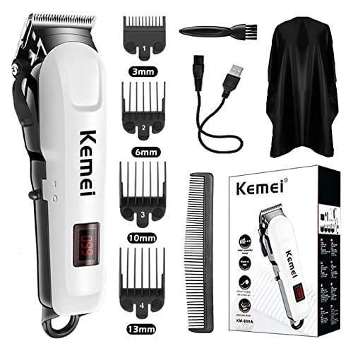 KEMEI Professional Cordless Hair Clipper for Men