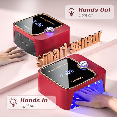 LadyMisty 268W Cordless UV LED Nail Lamp with LCD Display