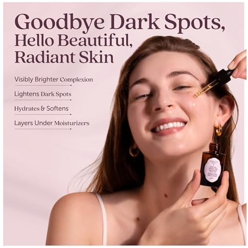 Cosmette Sweet Plum Vitamin C Facial Oil With Grape Seed, Almond, Coconut & Castor Oils, Hydrating Daily Face Oil to Support & Protect Skin Health, Plant Based Natural Skin Care, Vegan, 1 FL Oz