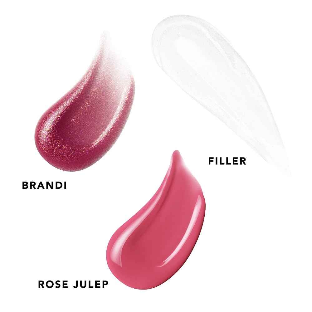 Buxom Plump Shot Peptides Lip Serum, Filler, Brandi, Rose Julep