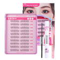 MLEN DIARY Lash Clusters Kit 80PCS C Curl Wispy Eyelash Extensions