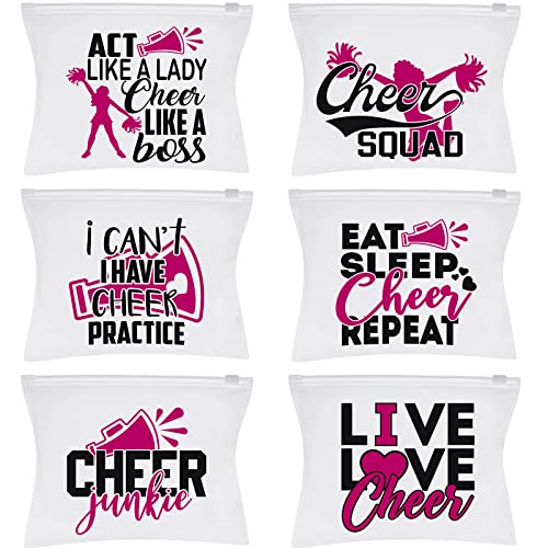 Cheer Makeup Bags for Girls, 60-Pack Cheerleader Cosmetic Cases
