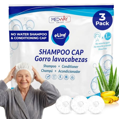 MedVance Rinse Free Shampoo Cap - No Water Hair Wash (Pack of 3)
