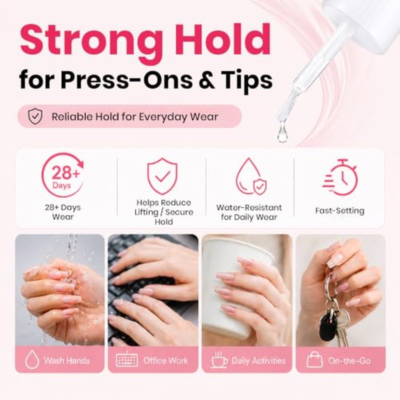 Beetles Press On Nail Glue - Quick-Drying 10ml Super Strong