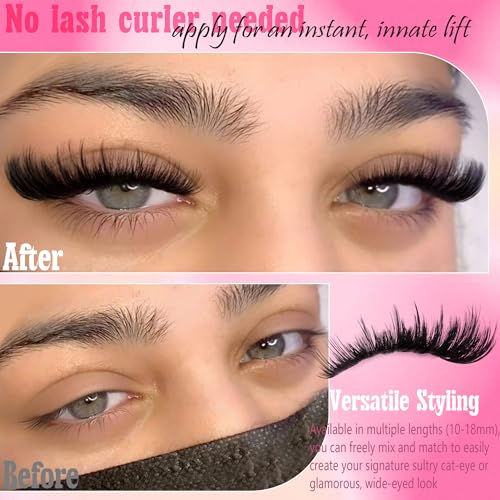 Volume Lash Clusters 10-18mm D Curl Wispy Eyelash Extensions