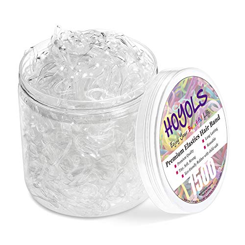 Clear Hair Ties 1500pcs Mini Elastic Bands for Women Girls