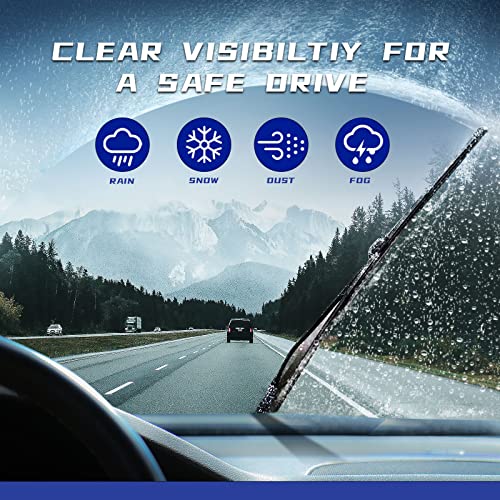 EMITHSUN OEM QUALITY 28" + 14" Premium All-Seasons Stable And Quiet Windshield Wiper Blades(Set of 2)