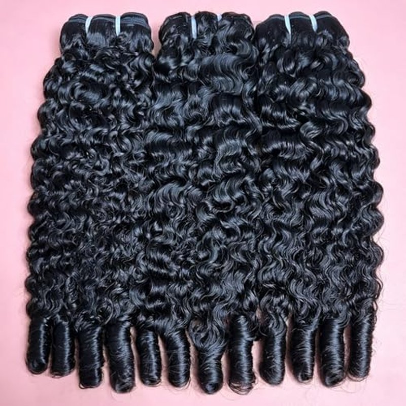 Burmese Curly Hair Bundles - 3Pcs 12A Virgin Hair, Natural Black