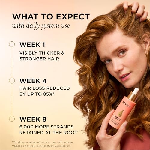 Pantene Abundant & Strong 3-Piece Hair Loss System - Shampoo, Conditioner, Serum
