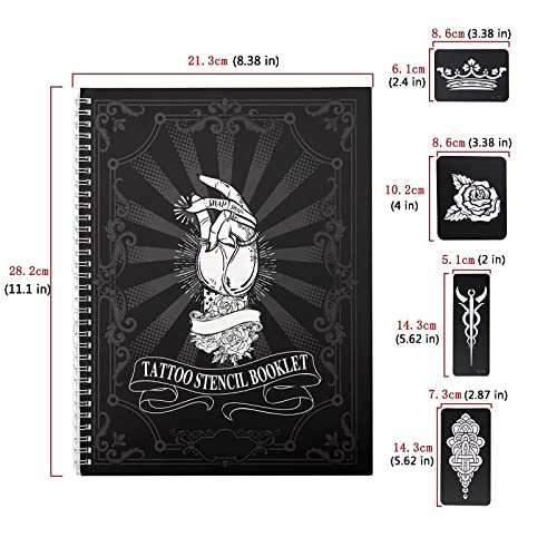 20 Sheet Glitter Tattoo Stencil Kit - Temporary Tattoo Templates