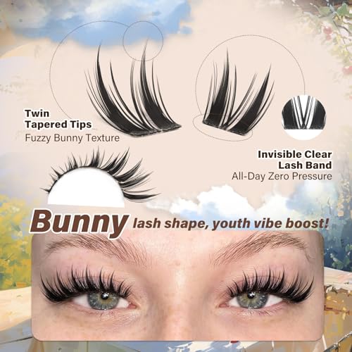 JMS&JMS Bunny Lash Cluster Kit - Anime Eyelash Extensions 8-18mm