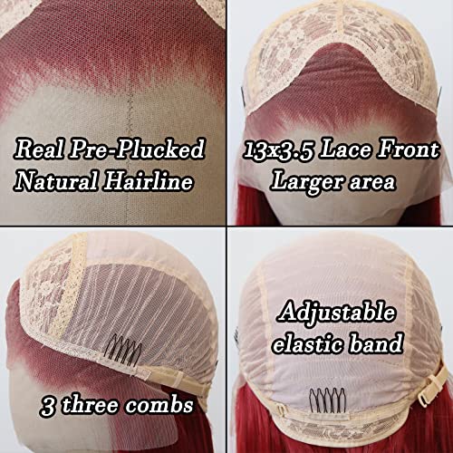 Black Lace Front Synthetic Wig - Pre Plucked, Heat Resistant