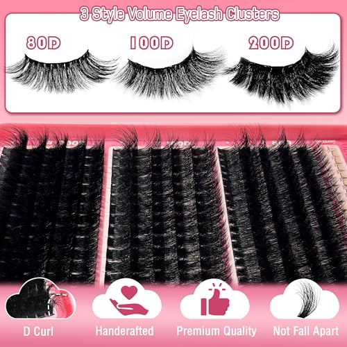 Lash Clusters with Bottom Lashes 14-22mm Volume Eyelash Extension