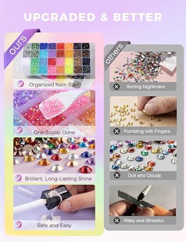 40 Color Rhinestone Bedazzling Kit with B7000 Glue & Tools