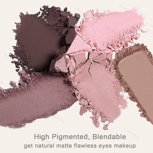 KYDA 12 Color Eyeshadow Palette with Brushes - Matte & Shimmer