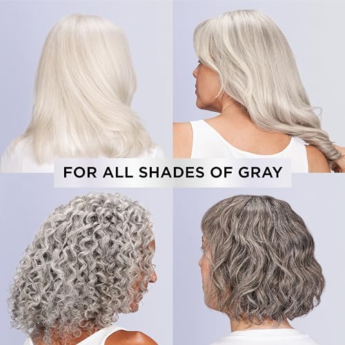 L'Oreal Paris EverPure Brightening and Nourishing Shampoo for Gray Hair, Sulfate-Free Vegan Formula with Peptides, 8.5 Fl Oz
