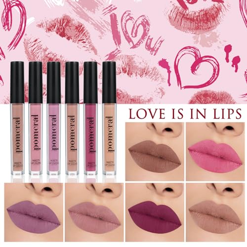 6-Color Matte Lipgloss Set Waterproof Liquid Lip Tint Kit