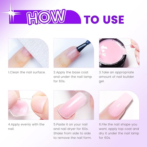 AIJIMEI Clear Solid Builder Gel for Nail Extensions & Strengthening, 100g