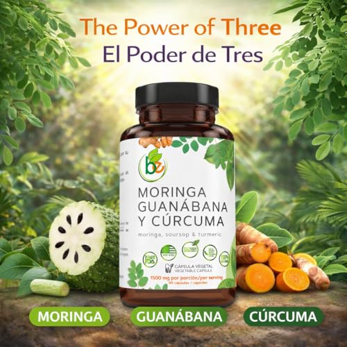 Moringa Guanabana Turmeric 90 Capsules 1500mg - Organic Blend