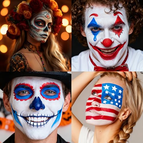 Professional Face Paint Kit for Halloween Costumes & Cosplay
