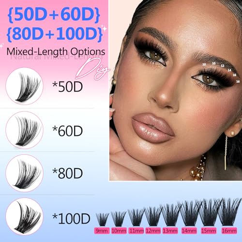 Lash Clusters Kit 800Pcs DIY Eyelash Extensions Bundle